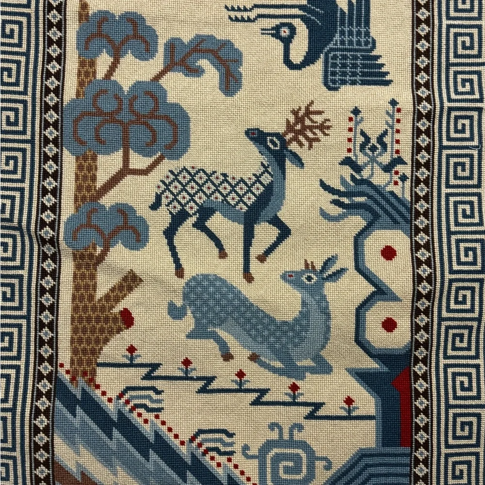 6' Gorgeous Vintage Needlepoint Tapestry - Picture 2 of 7